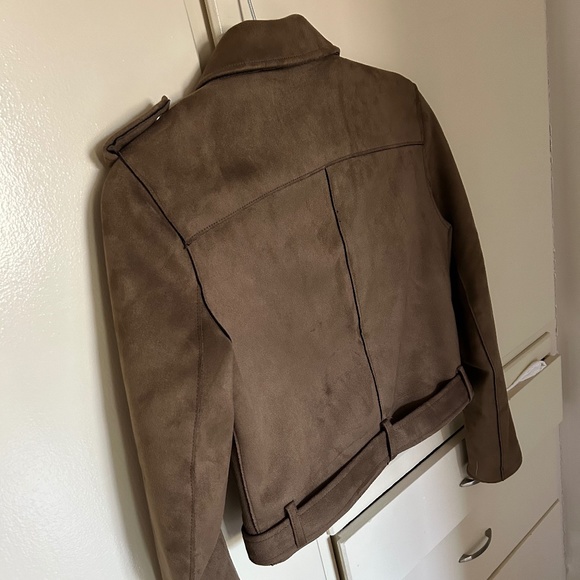Zara Brown Leather Jacket - Picture 8 of 10